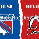 New York Rangers New Jersey Devils House Divided Flag150X90CM 100D