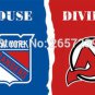 New York Rangers New Jersey Devils House Divided Flag150X90CM 100D