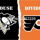 Pittsburgh Penguins Philadelphia Flyers House Divided Flag 3x5FT banner