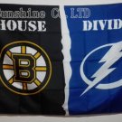 Boston Bruins Tampa Bay Lightning House Divided Flag hot sell goods 3X5FT