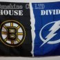Boston Bruins Tampa Bay Lightning House Divided Flag hot sell goods 3X5FT