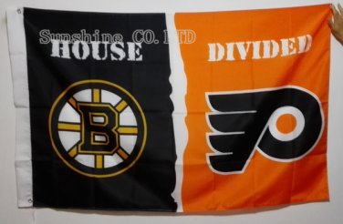 Boston Bruins Philadelphia Flyers House Divided Flag hot sell goods 3x5 FT