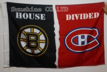 Boston Bruins Montreal Canadiens House Divided Flag hot sell goods 3X5FT