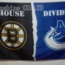 Boston Bruins Vancouver Canucks House Divided Flag hot sell goods 3X5FT