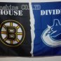 Boston Bruins Vancouver Canucks House Divided Flag hot sell goods 3X5FT