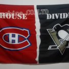 Montreal Canadiens Pittsburgh Penguins House Divided flag hot sell goods 3x5 FT