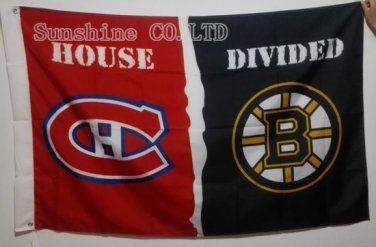 Montreal Canadiens Boston Bruins House Divided Flag hot sell goods 3X5FT