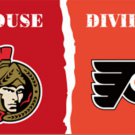 Philadelphia Flyers Ottawa Senators House Divided Hockey Indoor Outdoor College Flag 3' x 5'