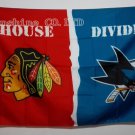 Chicago Blackhawks San Jose Sharks House Divided Flag hot sell goods 3x5 FT