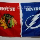 Chicago Blackhawks Tampa Bay Lightning Flag House Divided flag hot sell goods 3x5 FT