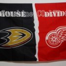 Anaheim Ducks Detroit Red Wings House Divided Flag hot sell goods 3X5FT