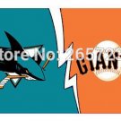 San Jose Sharks Giants  House Divided Flag 3x5FT banner 100D 150X90CM