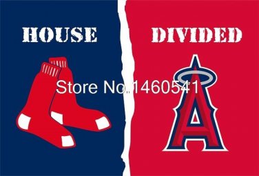 Boston Red Sox Los Angeles Angels of Anaheim House Divided Flag 3ft x 5ft