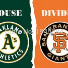 Oakland Athletics San Francisco Giants House Divided Flag Banner New 3x5FT