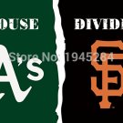 Oakland Athletics San Francisco Giants House Divided Flag Banner Fans Flag New 3x5FT