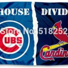 Chicago Cubs and St. Louis Cardinals House Divided Flag 3x5 FT