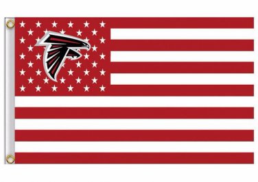 Atlanta Falcons US flag with star and stripe 3x5 FT Banner