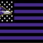 Baltimore Ravens black and purple background with stars and stripes Flag 3FTx5FT