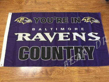 Baltimore Ravens flag 3x5 ft 100D Polyester flag 90x150cm