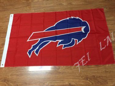 Buffalo Bills Flag 3ft x 5ft Polyester Banner 90x150cm white sleeve with 2 Metal Grommets