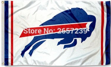 Buffalo Bills White colum Flag 3x5FT  banner150X90CM 100D Polyester