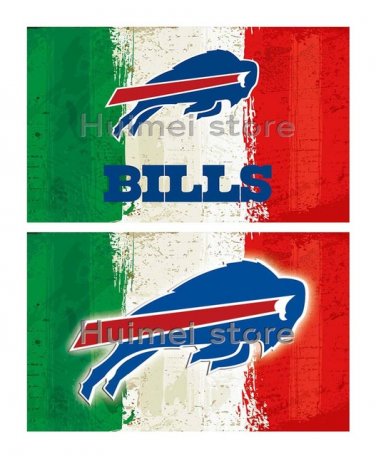 Buffalo Bills team FLAG green white red strip American flag 3x5 FT 100D Polyester