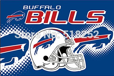 Buffalo Bills new helmet Flag 3x5 FT 150X90CM NFL Banner 100D Polyester Custom