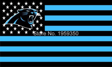 Carolina Panthers Football Team polyester 3' X 5' Flag white sleeve with 2 Metal Grommets