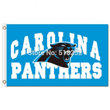 Carolina panthers with logo Flag 3x5 FT 150X90CM Banner 100D Polyester Custom
