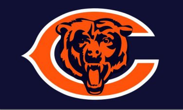 Chicago Bears has a big c and says bears 3FTx5FT Banner 100D Polyester Flag
