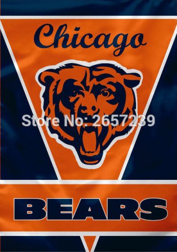 Chicago Bears wordmark top design Vertical Flag 3x5FT