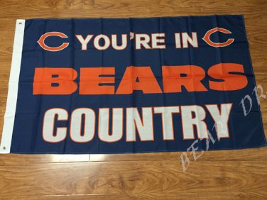 USA flag Chicago Bears flag 3ftx5ft Banner 100D Polyester Flag metal Grommets