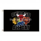 Chicago City All Team Flag Blackhawks Cubs Bears Bulls Flag 3X5FT