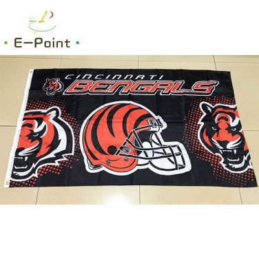 Cincinnati Bengals 3ft*5ft (90*150cm) Size Decoration Flag Banner