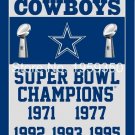 Dallas Cowboys Champions Flag 3ft x 5ft Polyester 90X150cm