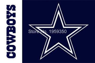Dallas Cowboys horizontal Flag 90x150cm metal grommets 3x5 banner