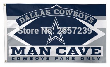 Dallas Cowboys Man Cave Fans Only  Flag 3x5FT banner 100D 150X90CM