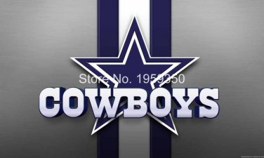 Dallas Cowboys logo with stripes Flying Flag Banner flag 3ft x 5ft