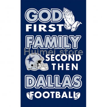Newest custom Dallas Cowboys flag God First Family flag  3FTx5FT Banner
