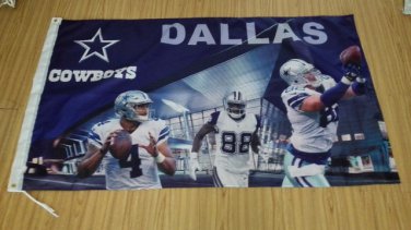 Dallas Cowboys Flag 3 x 5 FT 100D polyester Banner NFL free shipping 261