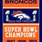 Denver Broncos Super Bowl Champions Flag 3ft x 5ft Polyester flag 40112