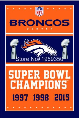 Denver Broncos Super Bowl Champions Flag 3ft x 5ft Polyester flag 40112