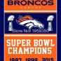 Denver Broncos Super Bowl Champions Flag 3ft x 5ft Polyester flag 40112