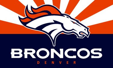 Top design Denver Broncos flag 90x150cm polyester banner with 2 Metal Grommets