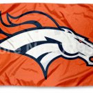 Denver Broncos Flag  Flag orange, wild and Broncos blue 3 ft x 5 ft
