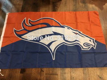 Denver Broncos LOGO Flag 3x5 FT 150X90CM Banner 100D Polyester Custom flag grommets