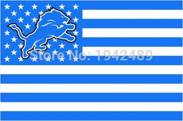 3ft x 5ft Detroit Lions flag banner 100D Digital Printing flag metal Grommets