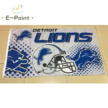 3x5ft Detroit Lions 2 Gloves 3x5 ft flag 100D Polyester flag 90x150cm