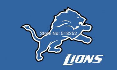 Detroit Lions Flag 3x5 FT 100D 90X150CM Banner Polyester flag