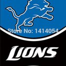 Detroit Lions LOGO WORDMARK HELMET Flag 100D Polyester3x5 FT